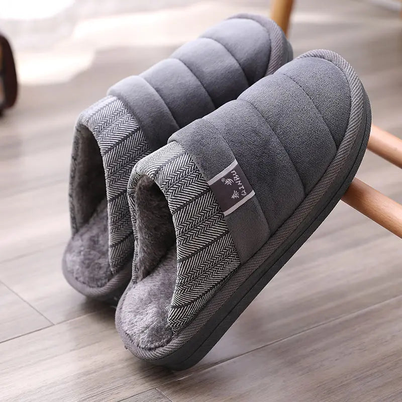 Helsinki Plus Size Waterproof Slippers – Men's Winter Anti-Odor Indoor Slides