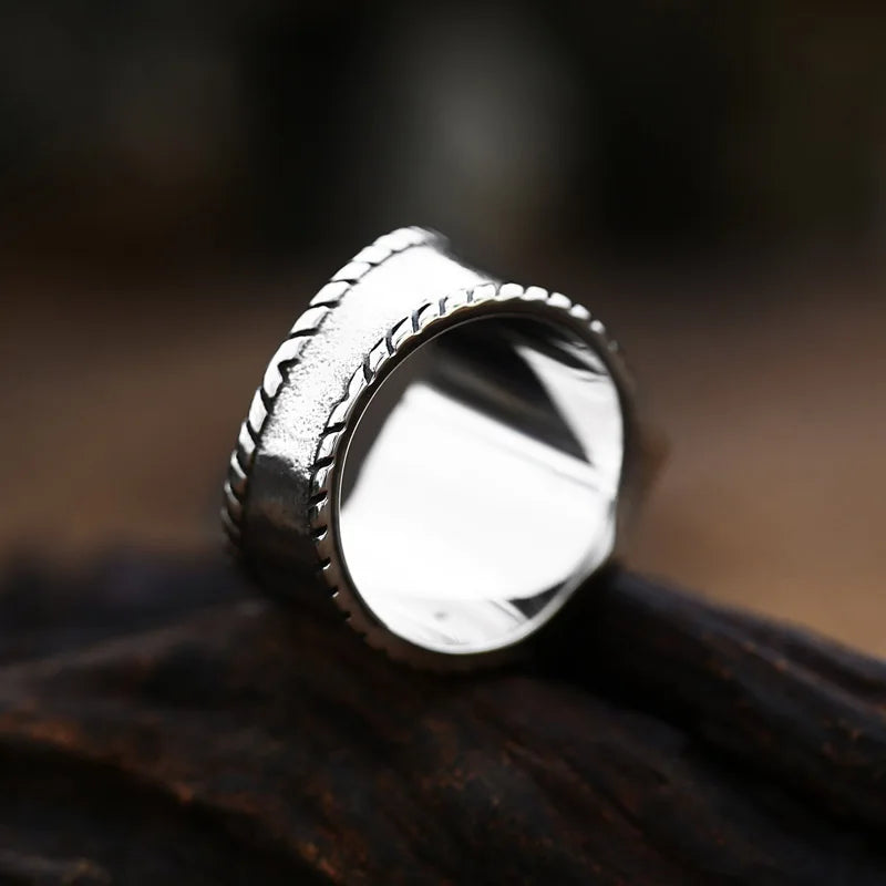 Teel soldier Son of Odin Thor Hammer Biker Ring Viking Mens Mjolnir Stainless Steel Rune Amulet Rings Norse Jewelry Gift