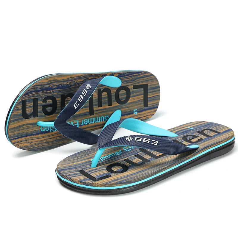 Santorini Men's Flip Flops – High-Quality Breathable Antiskid Beach Slippers