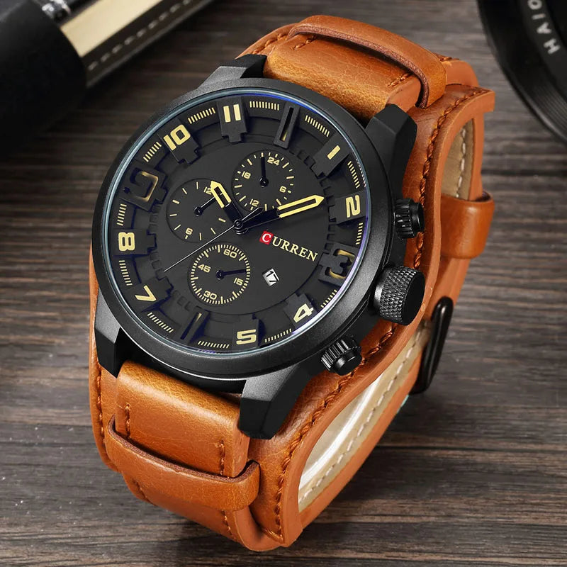 CURREN Men's Quartz Watch - Luxury Fashion & Casual Business Waterproof Wristwatch with Date