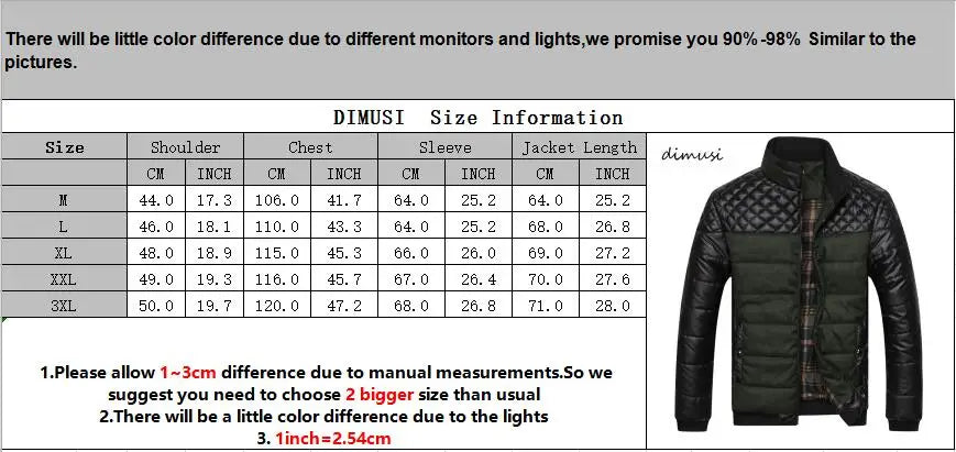 Avignon Winter Men Parkas Fashion Mens Cotton Thick Padded Jackets Male Casual PU Patchwork Design Outerwear Coats Clothing