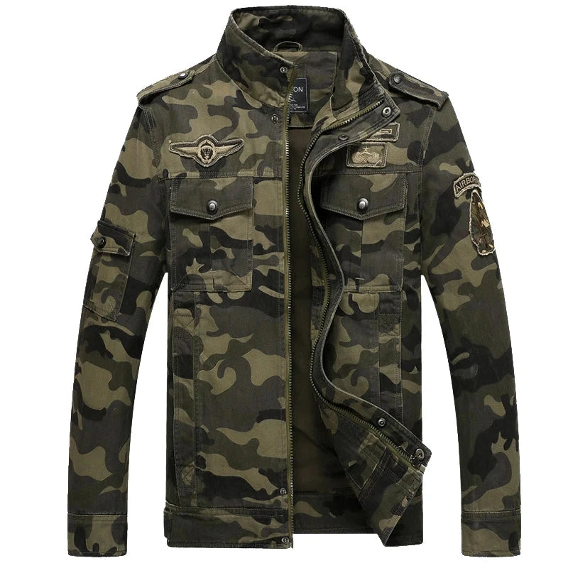 León Autumn Men's Bomber Jackets Casual Man Cotton Camouflage Coats Mens Slim Outwear Windbreaker Jackets Clothing