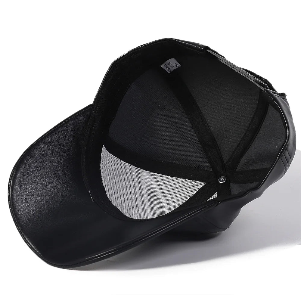 Braga PU Leather Baseball Cap