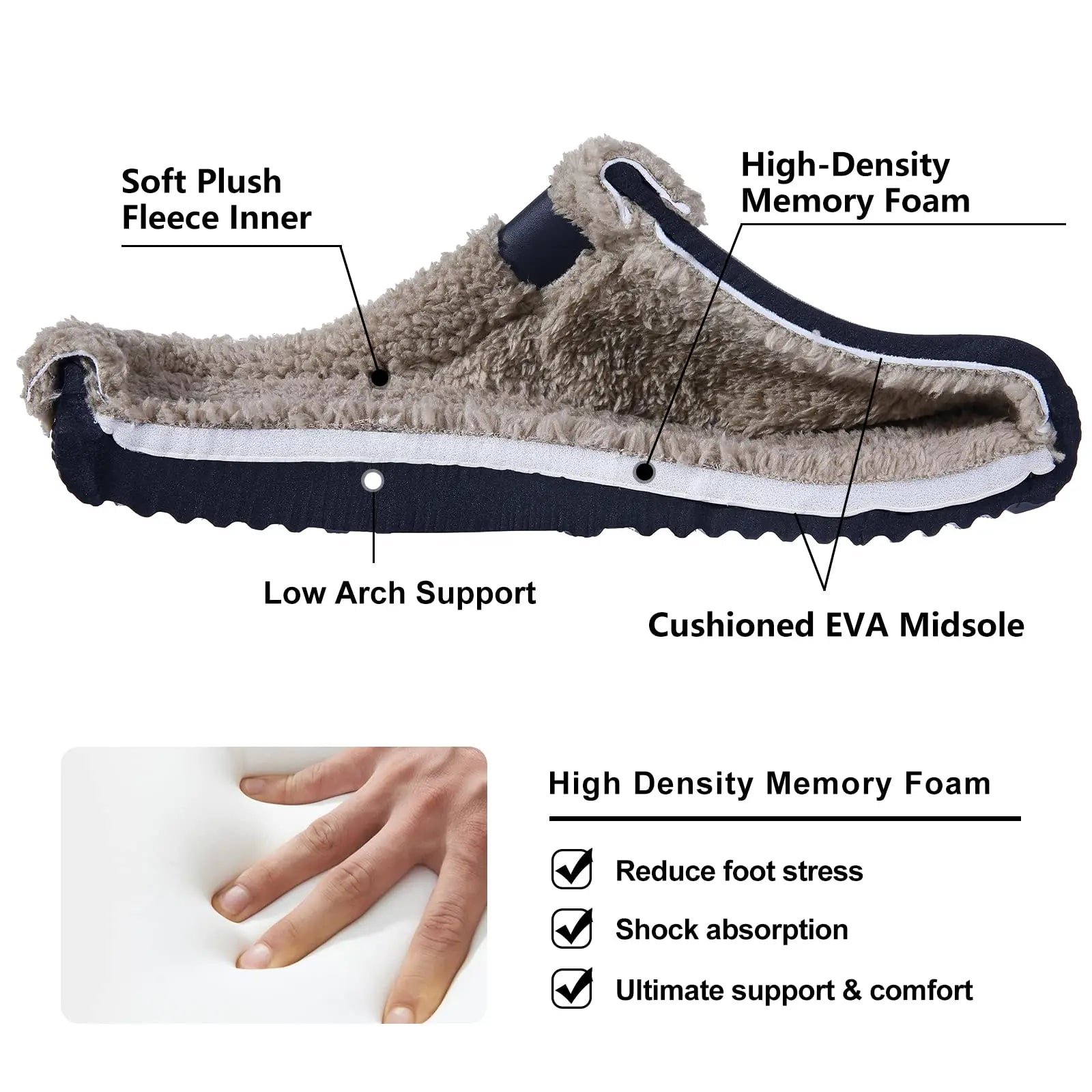 Zermatt Winter Clogs – Men's Waterproof Plush Indoor/Outdoor Shoes