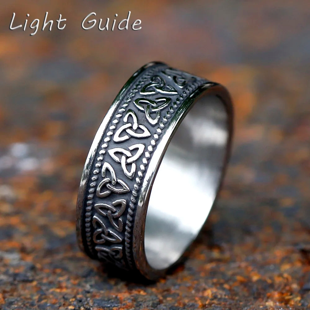 Men's 316L stainlesssteel rings retro Odin Celtic Knot RING Amulet fashion Jewelry Gift free shipping