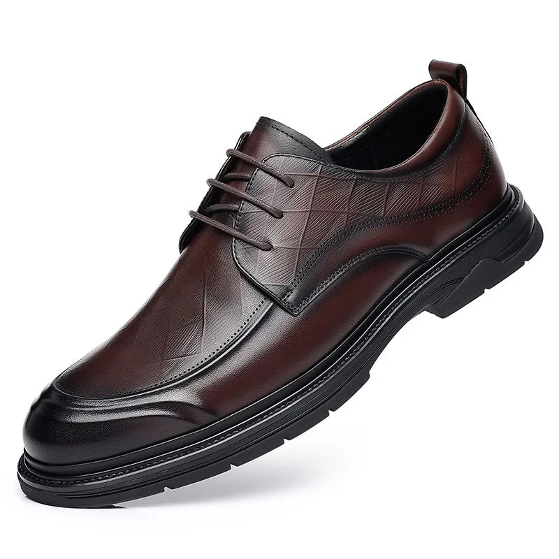 Britannia Men's Leather Dress Shoes - Soft-Soled Business & Casual Wedding Shoes