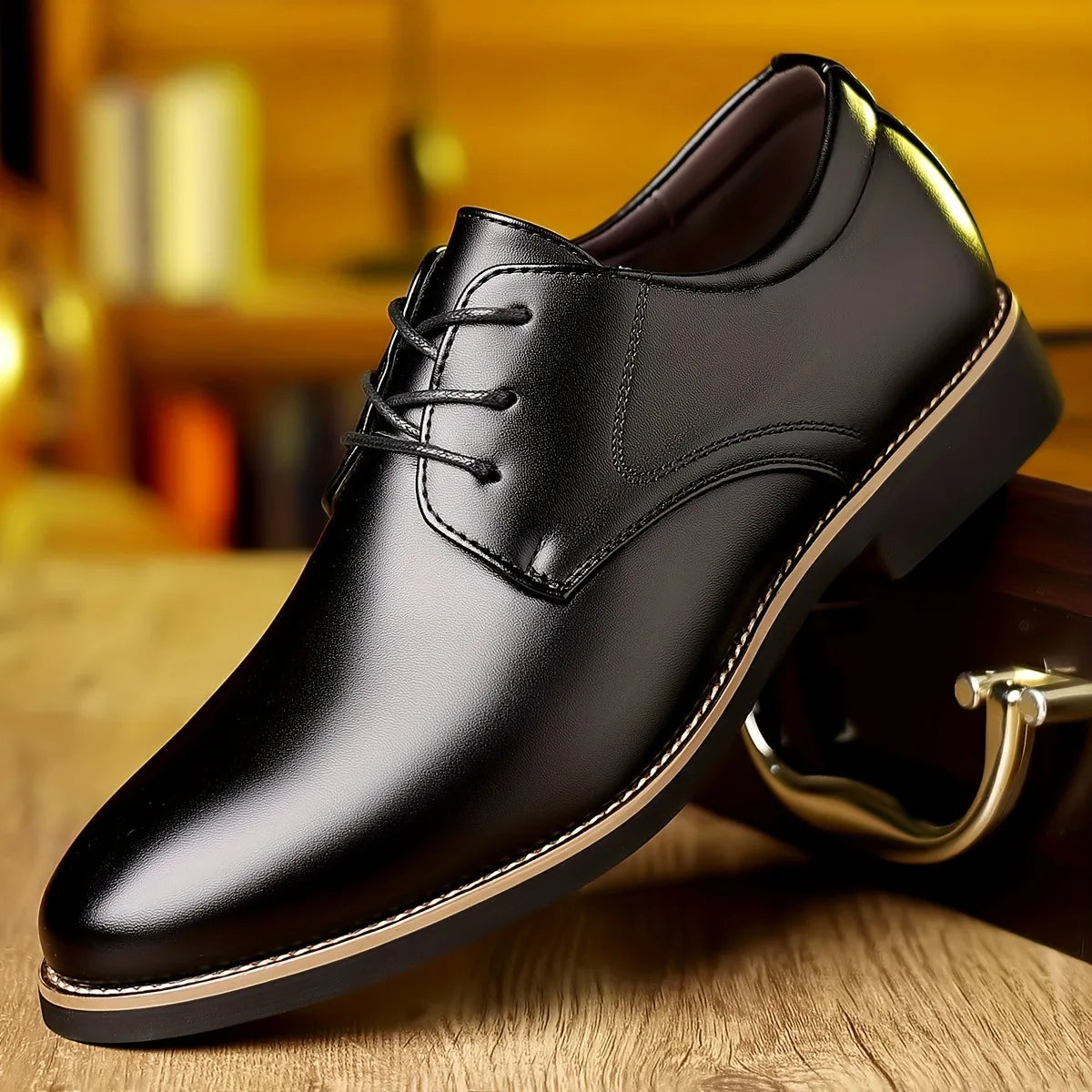 Imperial Leather Derby Shoes - Large Size 38-48 Soft-Sole Business & Wedding Shoes for Men