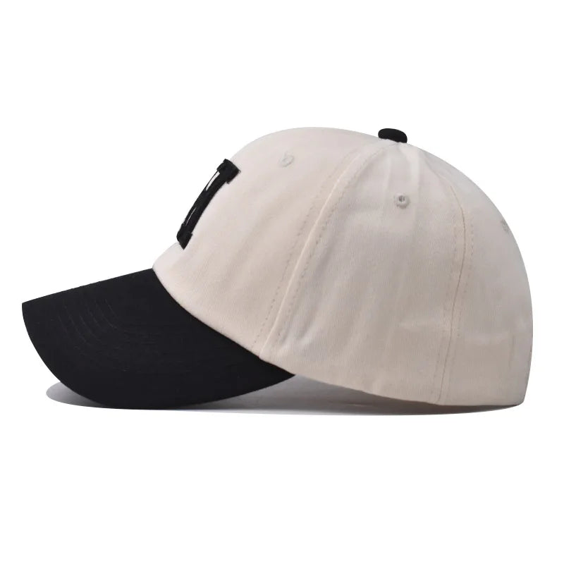 H Letter Plus-Size Baseball Cap - Snapback Sun Hat for Spring & Autumn