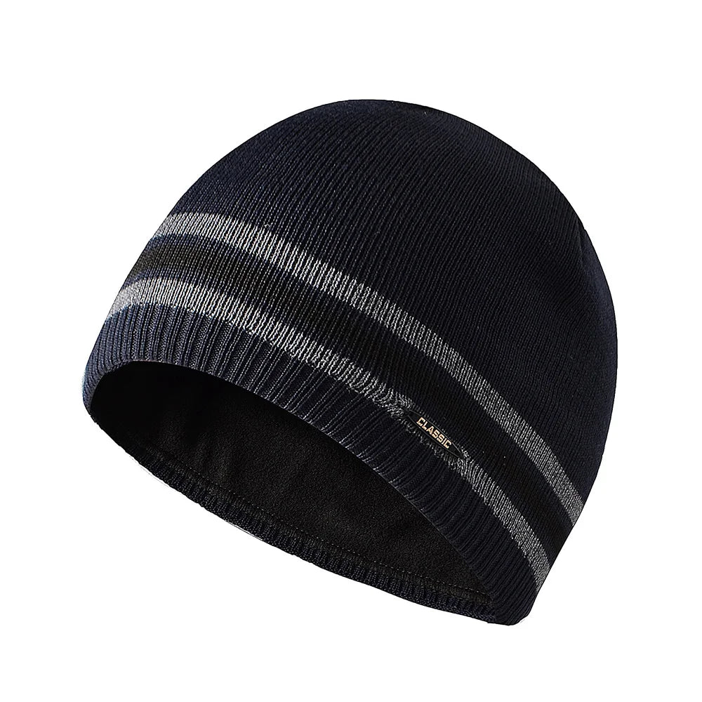 Albula Fleece-Lined Winter Beanie - Windproof Knit Cap for Men