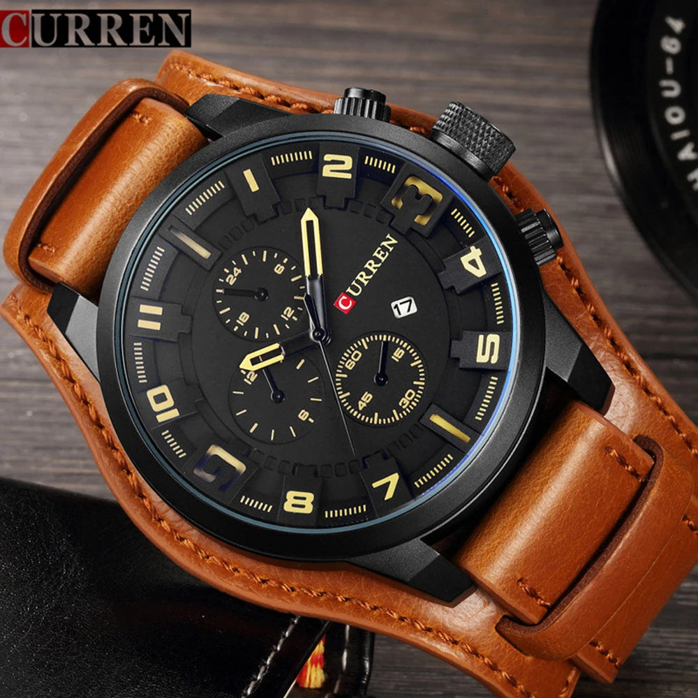 CURREN Men's Quartz Watch - Luxury Fashion & Casual Business Waterproof Wristwatch with Date