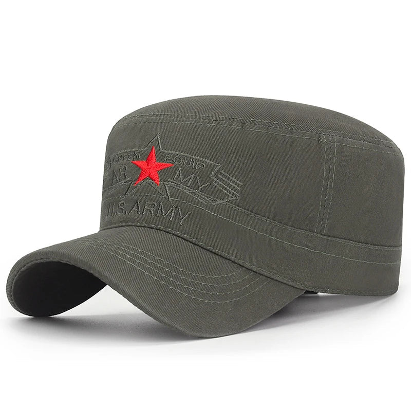 Patriot Snapback Cap - U.S. Military-Inspired Flat Top Army Design for Men & Women