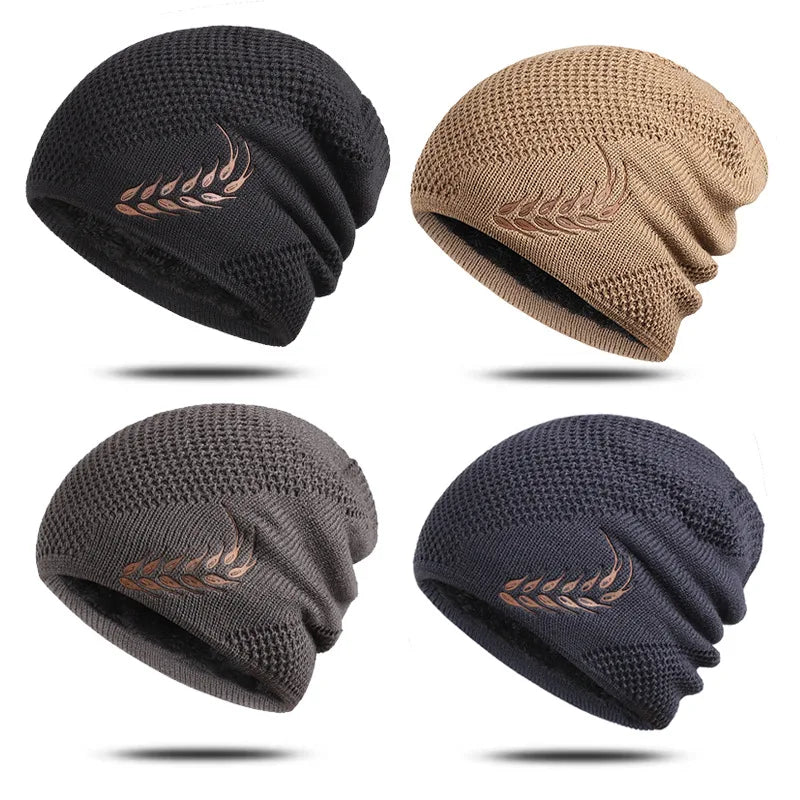 Osorno Wheat Knit Thermal Beanie - Polar Fleece Lined Winter Hat for Men & Women