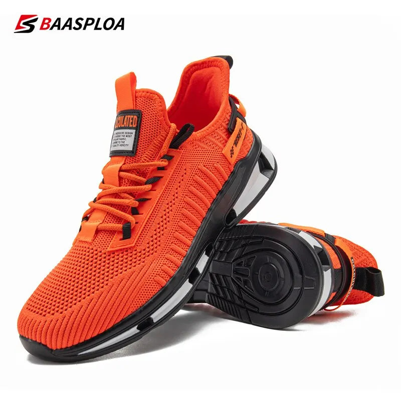 GlideStep Men's Knit Sneakers – Breathable Shock-Absorbing Shoes