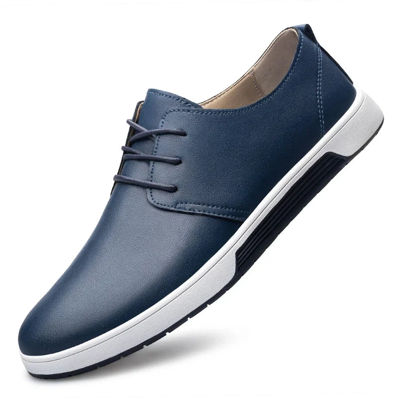 NobleStride Men's Oxford Shoes - Genuine Leather Lace-Up Business & Driving Shoes