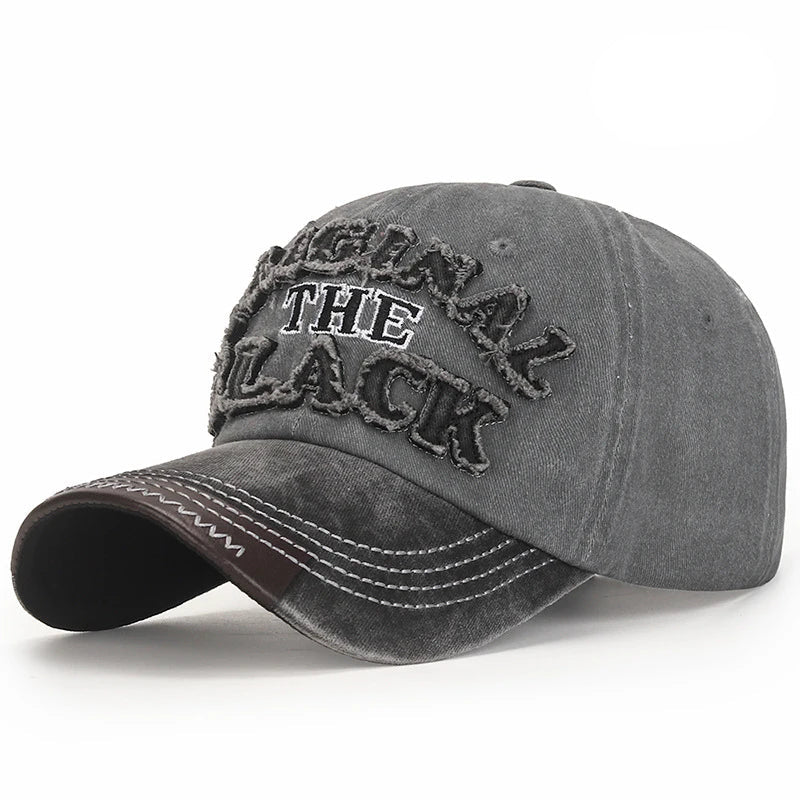 Summit Classic Camping Hat - Unisex Adjustable Baseball Cap with Embroidered Black Letters