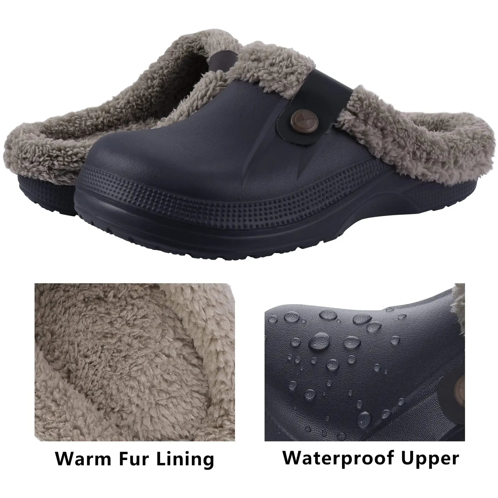 Zermatt Winter Clogs – Men's Waterproof Plush Indoor/Outdoor Shoes