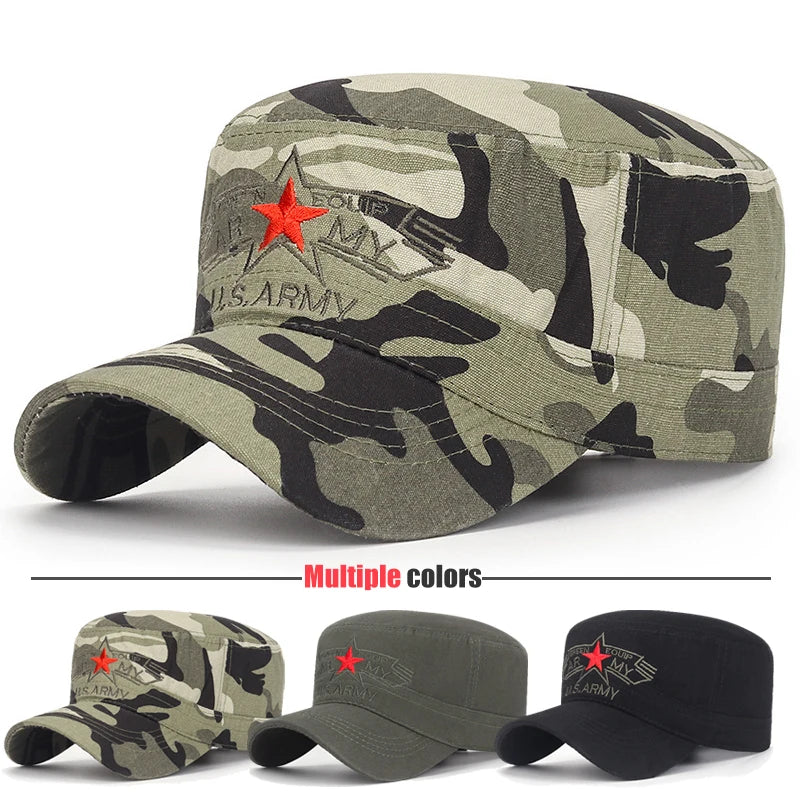 Patriot Snapback Cap - U.S. Military-Inspired Flat Top Army Design for Men & Women