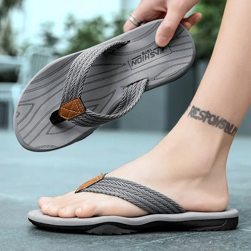 Monaco Men's Flip-Flops – Fashionable Soft Summer Sandals for Outdoor