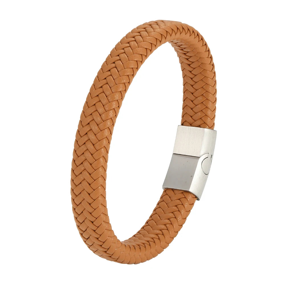 Verona Retro Braided Leather Bracelet - Unisex Classic Design for Couples