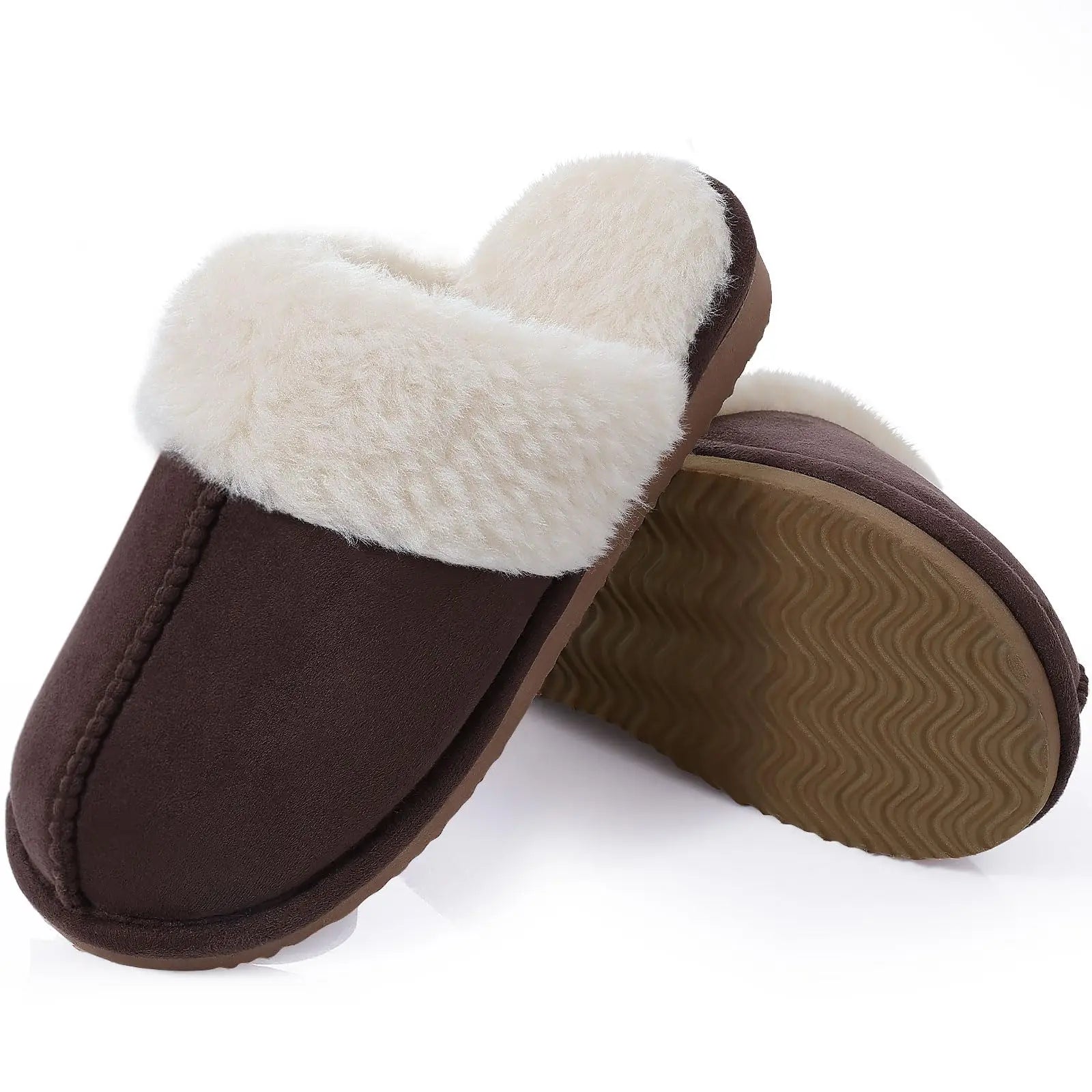 Stockholm Fuzzy Men's Slippers – Soft Plush Winter House Shoes