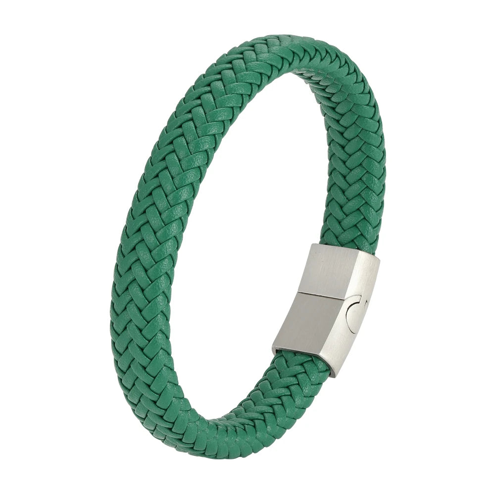 Verona Retro Braided Leather Bracelet - Unisex Classic Design for Couples