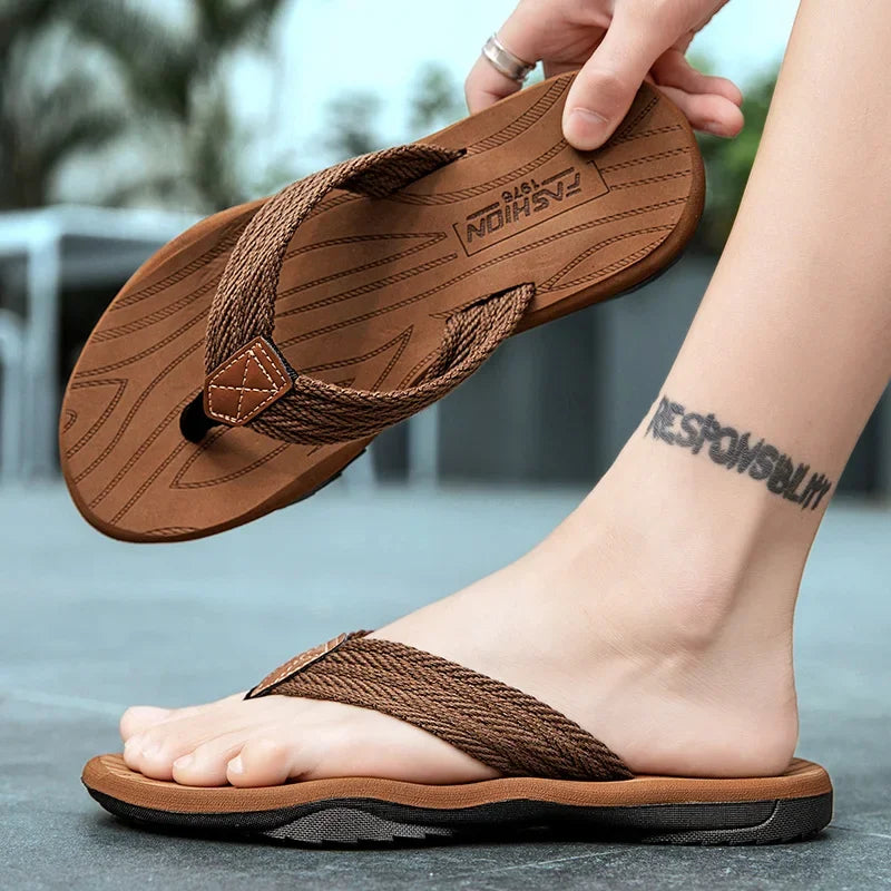 Monaco Men's Flip-Flops – Fashionable Soft Summer Sandals for Outdoor