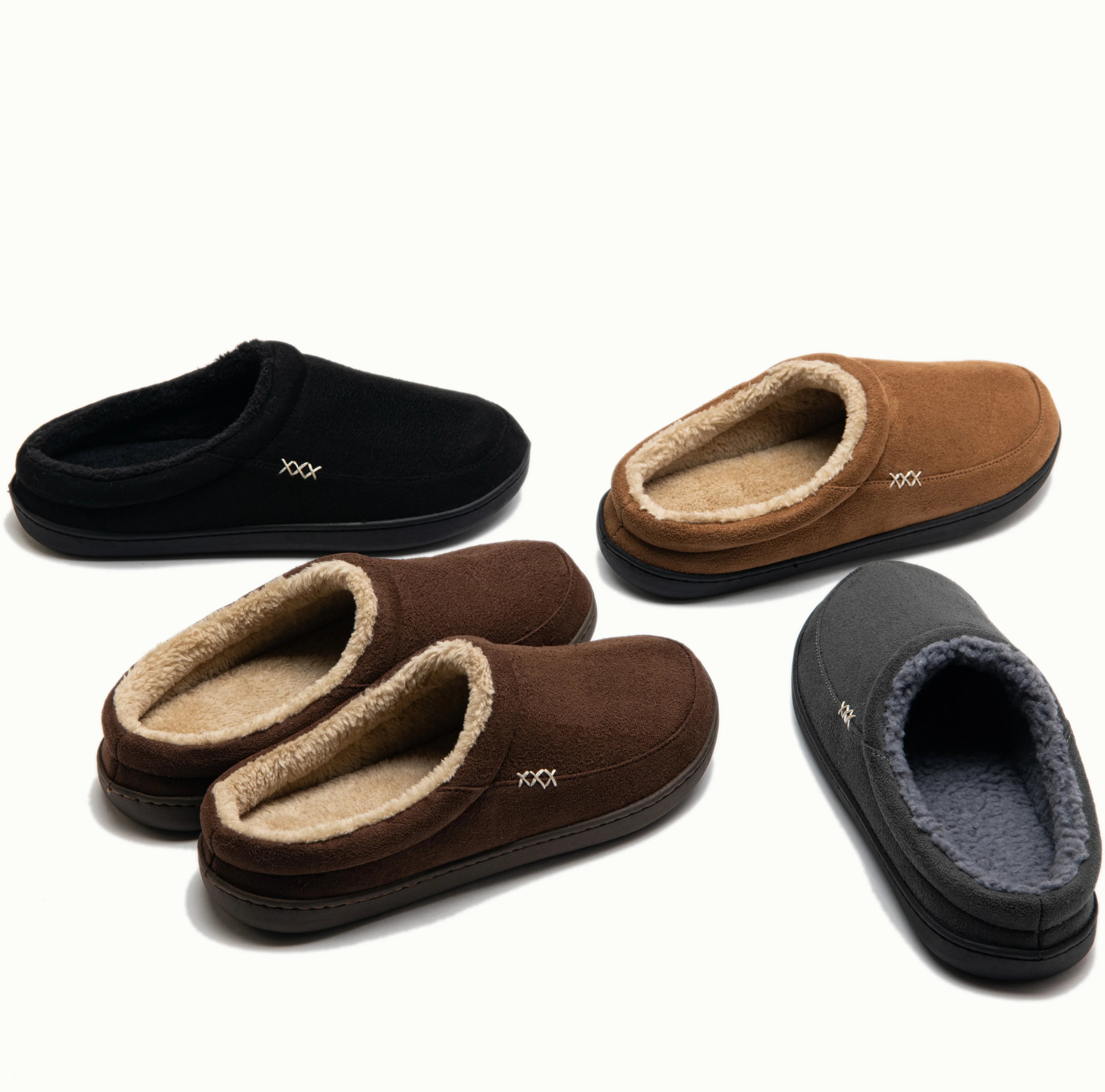 Edinburgh Cotton Slippers – Men's Winter Warm Indoor/Outdoor Shoes