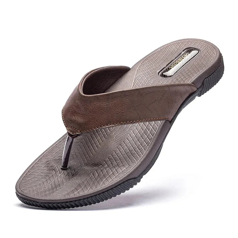 Rio Summer Flip Flops for Men - High-Quality Anti-Slip Beach Sandals, Breathable Casual Flat Shoes