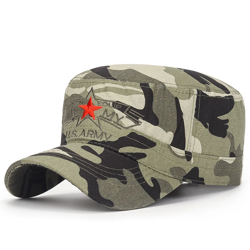 Patriot Snapback Cap - U.S. Military-Inspired Flat Top Army Design for Men & Women