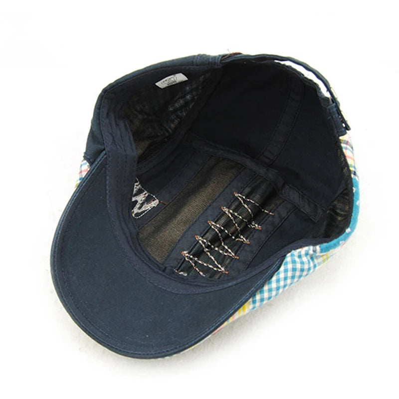 Florence Cotton Visor Beret - Unisex Spring & Summer Flat Cap