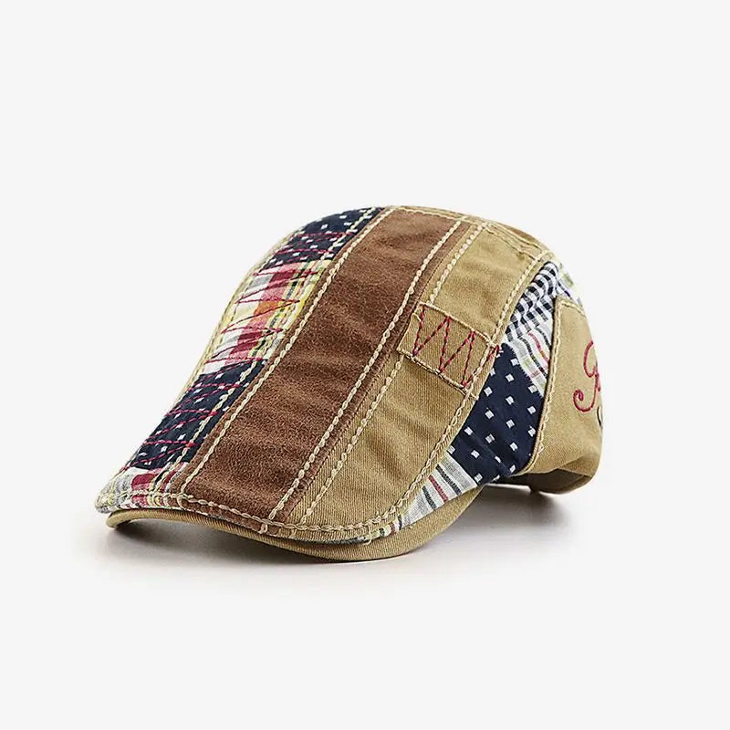 Florence Cotton Visor Beret - Unisex Spring & Summer Flat Cap