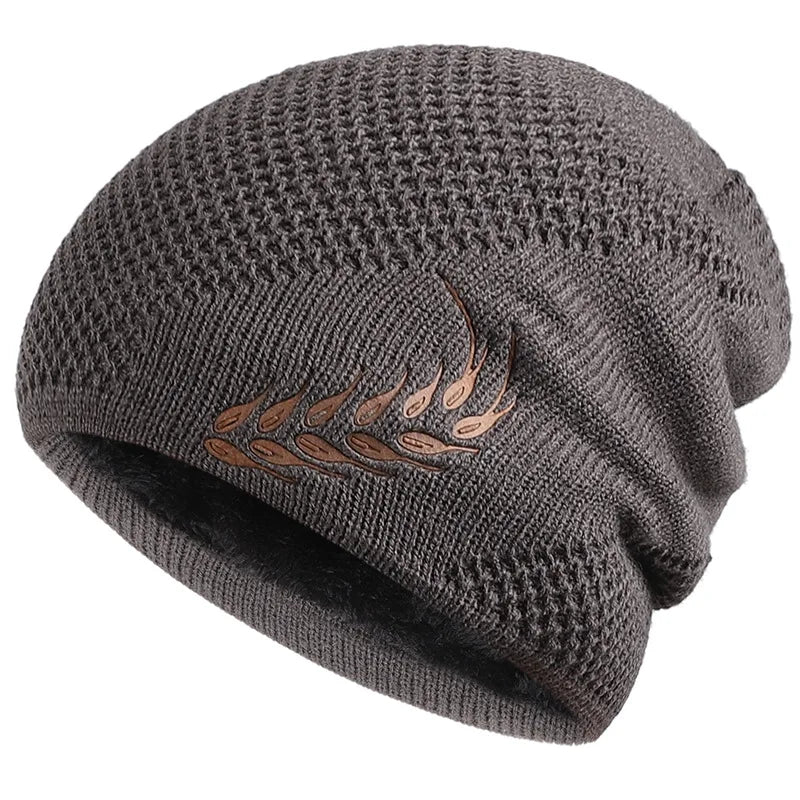 Osorno Wheat Knit Thermal Beanie - Polar Fleece Lined Winter Hat for Men & Women