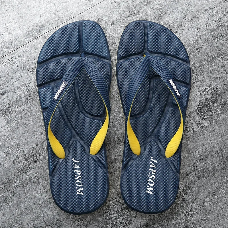 Marina Men's Flip Flops – Fashionable Blue Massage Slides