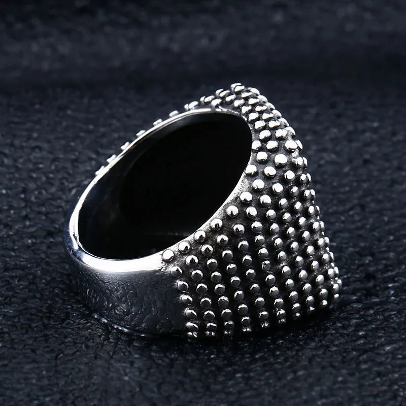 Steel soldier stainless steel punk rock  ring popular titanium steel gothic jewelry