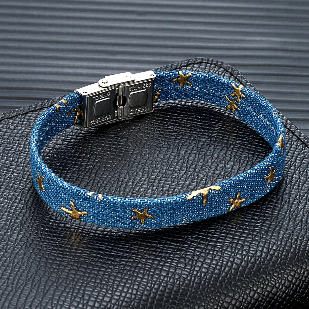 Star Denim Bracelets