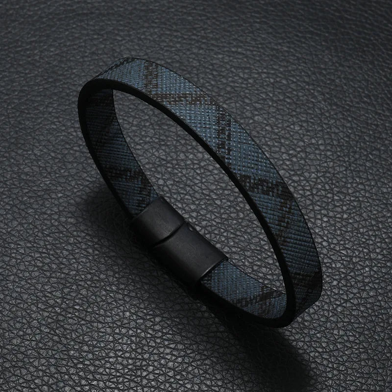 Vanguard Leather Bracelet - Multilayer Braided Rope with Stainless Steel for Men