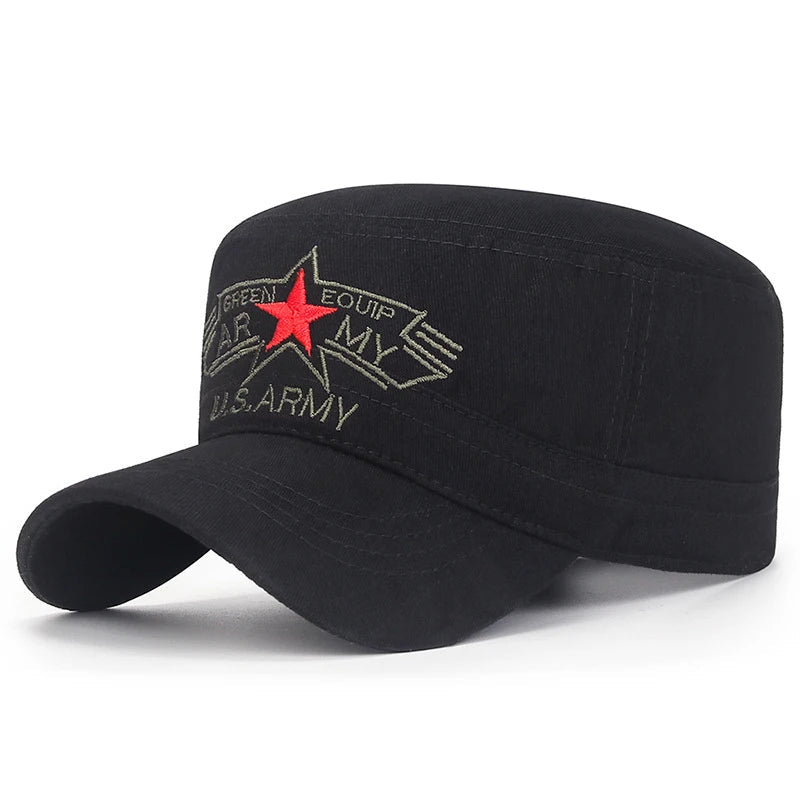 Patriot Snapback Cap - U.S. Military-Inspired Flat Top Army Design for Men & Women