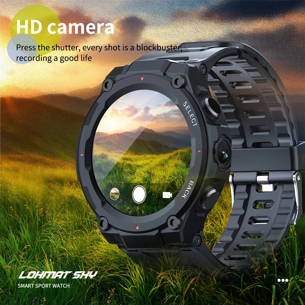 LOKMAT SKY 4G Smart Watch Men SIM Card Camera Phone Smartwatch HD Video Clock Information Reminder Sport SOS Global Version