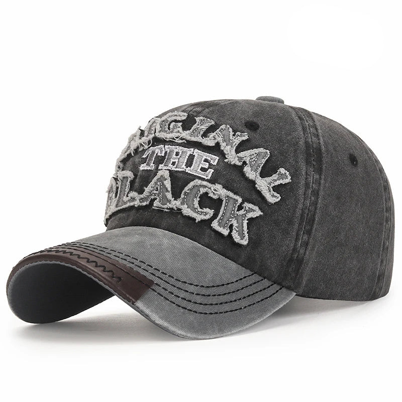 Summit Classic Camping Hat - Unisex Adjustable Baseball Cap with Embroidered Black Letters