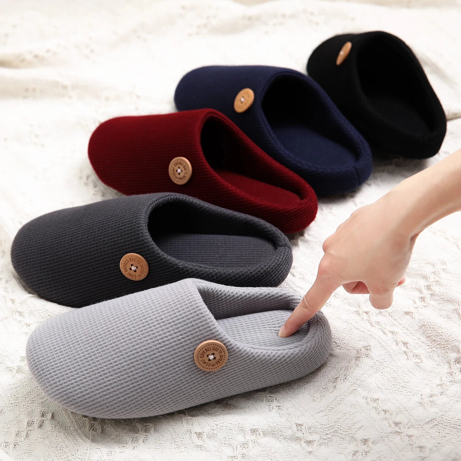 Barcelona Cozy Men’s Slippers – Soft Antiskid Indoor/Outdoor Fashion Shoes