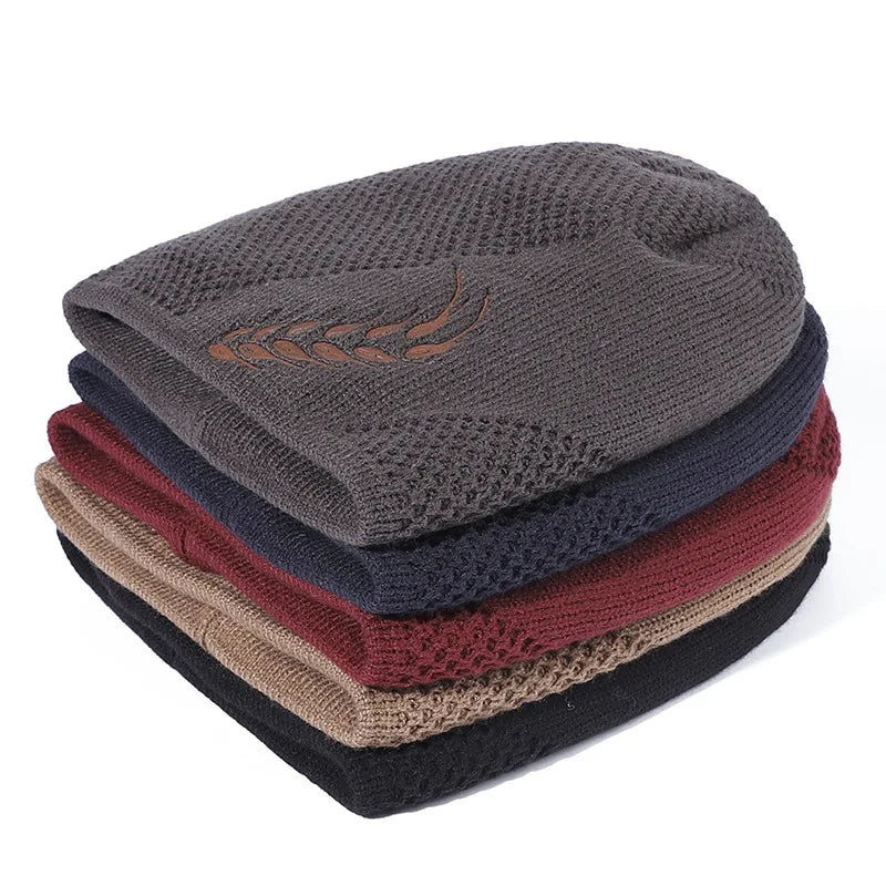 Osorno Wheat Knit Thermal Beanie - Polar Fleece Lined Winter Hat for Men & Women